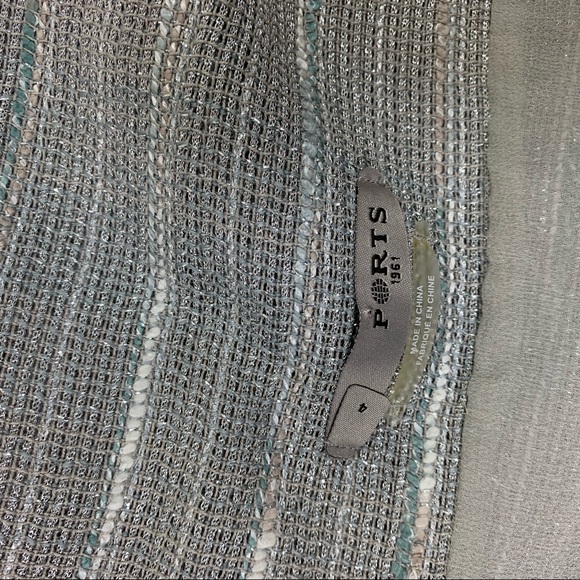 Ports 1961 Metallic Weave Drape Cocktail Dress - Picture 5 of 6